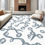 Abstract Organic Blossom Pattern Design Rug