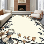 Art Nouveau Floral Vine Border Design Rug