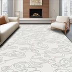 Abstract Outline Cloud Pattern Rug