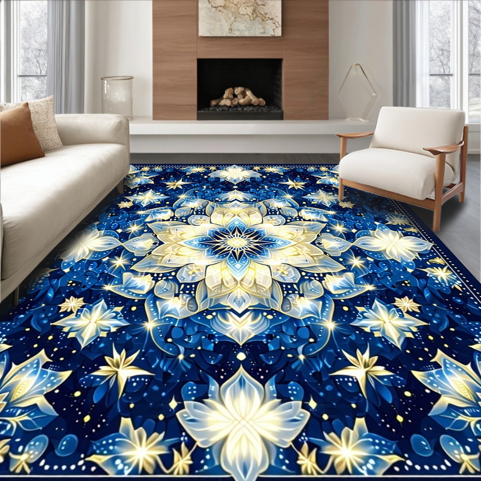 Celestial Floral 4 Point Radiance Rug