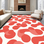 Coral Overlapping Blob Pattern Rug