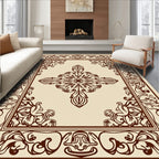 Ornate Floral Scrollwork Pattern Rug