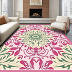 Art Nouveau Floral Mandala Design Rug