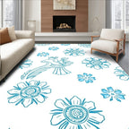 Mythical Bird Floral Pattern Design Rug