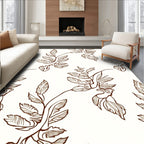 Outline Botanical Vine Pattern Rug