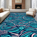 Abstract Swirls Pattern Rug