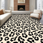 Black Spots On Cream Background Rug