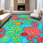 Sea Turtle Fish Coral Collection Rug