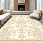 Damask Floral Pattern With Cream Border Rug