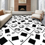 Abstract Rectangles Organic Shapes Rug