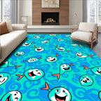 Whimsical Fish Patterned Ocean Rug