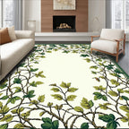 Vine and Leaf Border Design Rug