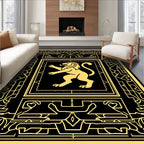 Golden Lion Regal Geometric Design Rug