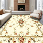 Antique Floral Scrollwork Square Rug