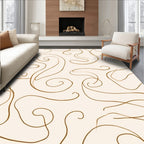 Minimalist Swirl Line Art Design Rug