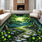 Enchanting Emerald Orchard Path Rug
