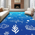 Oceanic Shark Underwater Art Pattern Rug