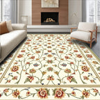 Cream Botanical Floral Vine Rug