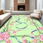 Floral ribbons and vine pattern Rug