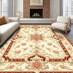 Ornate Floral Pattern With Cream Border Rug
