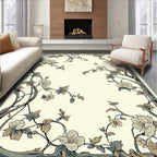 Art Nouveau Floral Whimsical Border Design Rug