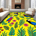 Vibrant Toucan Floral Jungle Design Rug