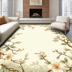 Botanical Frame Floral Nature Rug