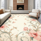 Delicate Floral Swirls Pastel Rug