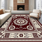 Ornate Compass Rose Intricate Design Rug