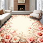 Pastel Petal Floral Swirl Rug