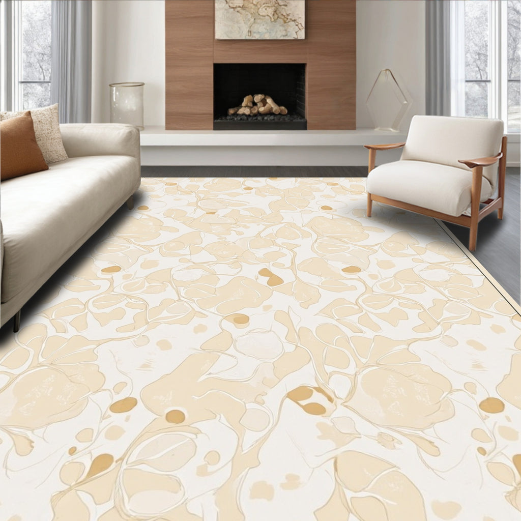 Abstract Organic Floral Pattern Rug