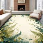 Lush Forest Fern Botanical Garden Rug