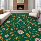 Whimsical Insects Floral Patterned Rug