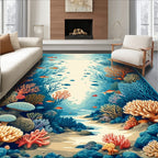 Oceanic Coral Reef Aquatic Scenery Rug