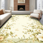 Delicate Floral Vines Cream Rug