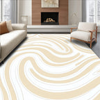 Organic Swirl Pattern Cream Rug