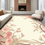 Art Nouveau Floral Vine Patterned Rug