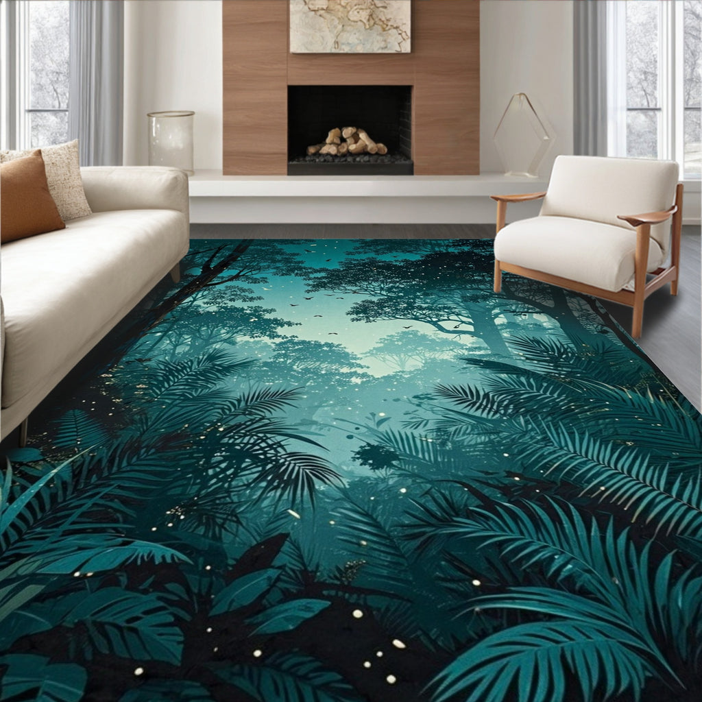 Mystical Jungle Canopy Design Rug