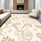 Vintage Floral Vine Scroll Pattern Rug