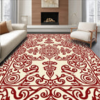 Intricate Swirls Cream Garnet Intricate Rug