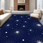 Cosmic Navy Starburst Sparkle Rug