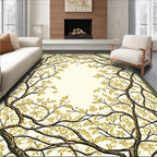 Elegant Falling Leaves Tree Pattern Rug