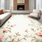 Whimsical Floral Vine Pattern Rug