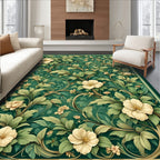 Vintage Floral Vines With Cream Flowers Rug