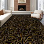 Abstract Swirls Organic Pattern Design Rug