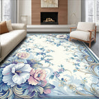 Pastel Floral Vine Accent Rug