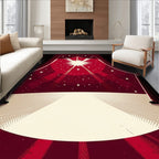 Dramatic Starburst Red Stage Design Rug