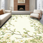 Cream Floral Vine Pattern Rug