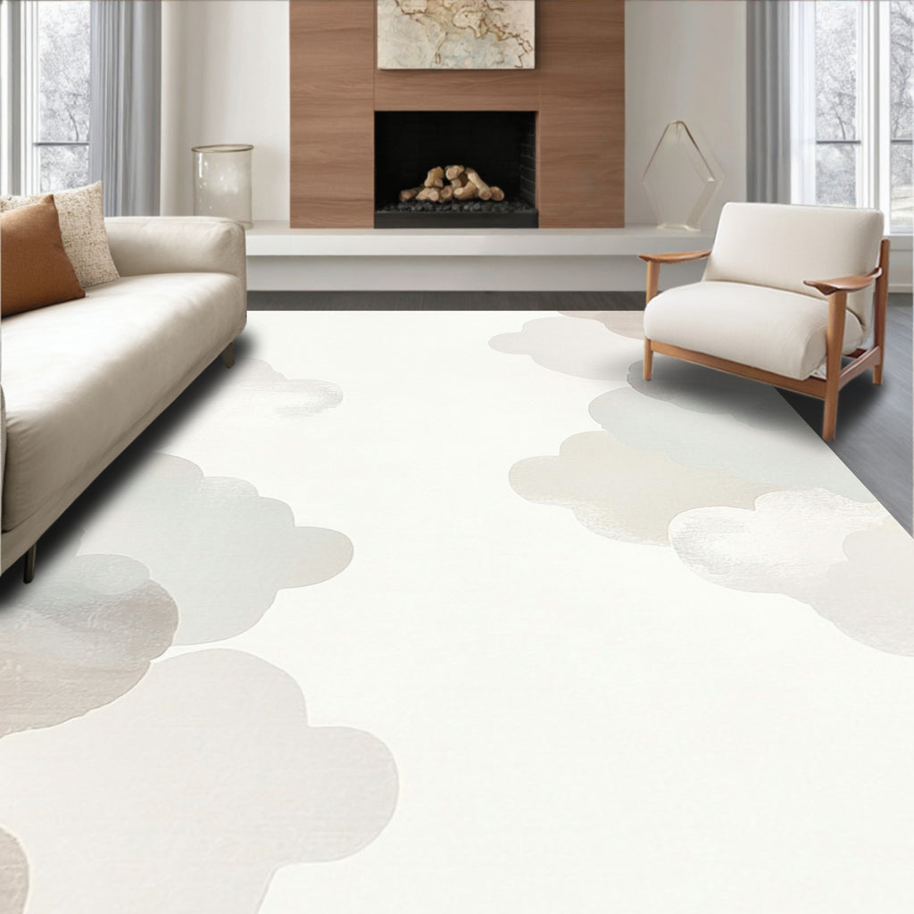 Soft Cloud Pattern Abstract Art Rug