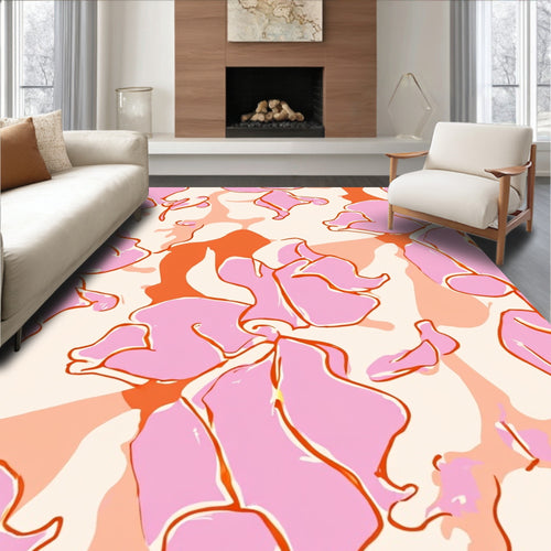 Abstract Floral Pattern Rug